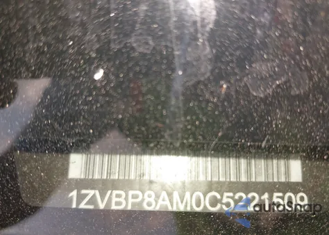 2012 Ford Mustang V6 из США, поврежденный, VIN 1ZVBP8AM0C5221509